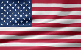 rippled United States flag